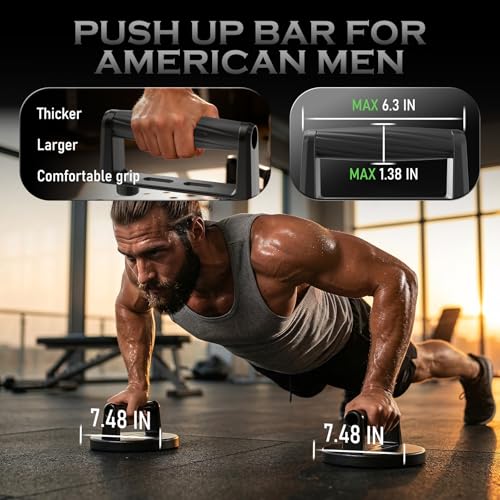 Push Up Bars with Ergonomic Grips - Black, Home Gym Equipment