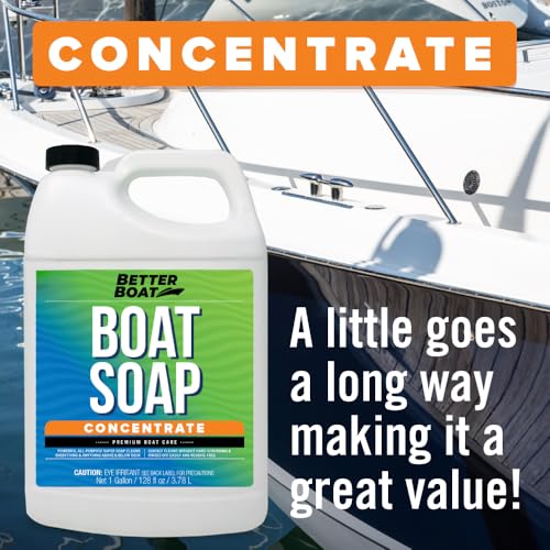 Better Boat Premium Grade 128oz Marine Concentrate Boat Soap Wash & Wax