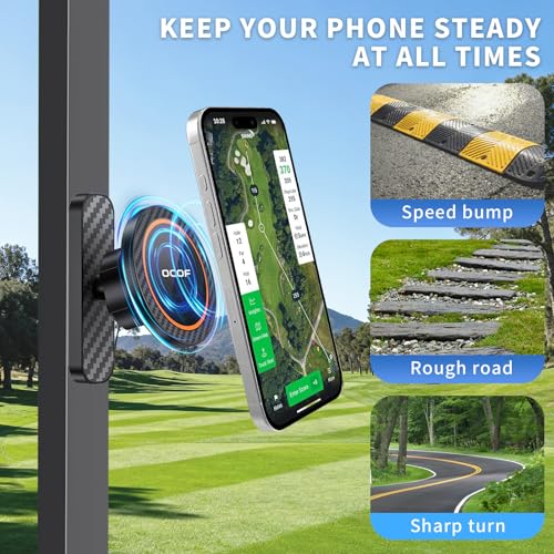 Magnetic Golf Cart Phone Holder with 360° Rotation - Universal Fit