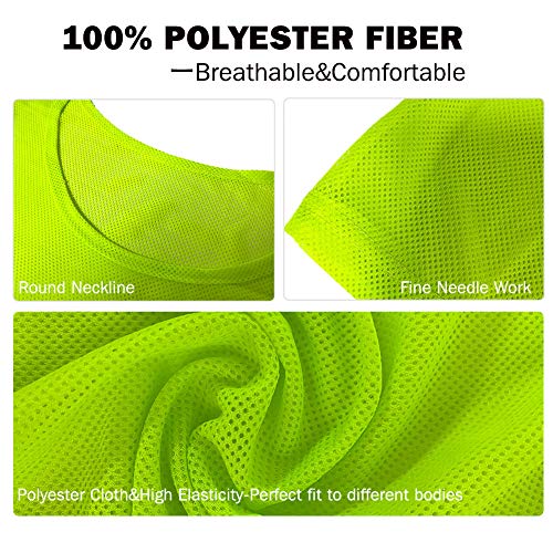 Lightweight Soccer Scrimmage Vests for Kids & Adults - Mesh Training Jerseys