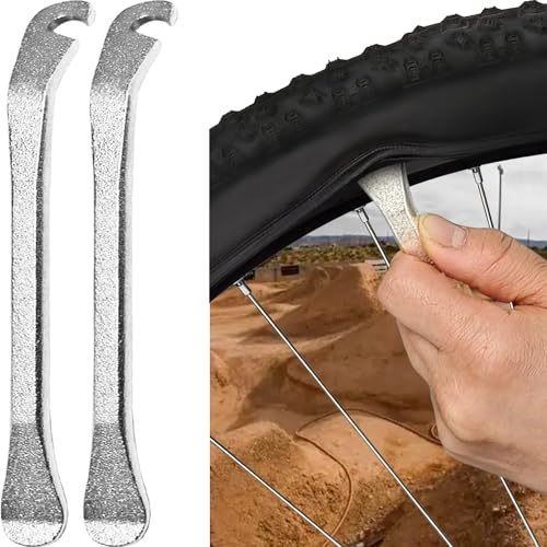 Stainless Steel Bike Tire Levers - Heavy Duty Bicycle Tire Repair Tool - 2
