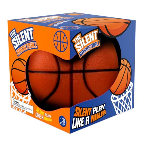 Rzkipdy Size 5 Silent Basketball (27.5 inch) - Dark Orange Soft Foam Indoor Training Ball