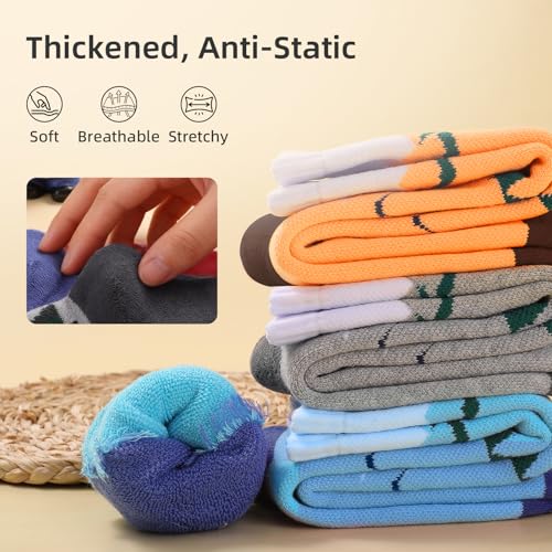 Kids Merino Wool Ski Socks - Thermal, Thick & Warm - 3 Pairs (Ages 7-12)