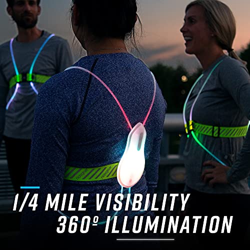 Multicolor Reflective Running Vest with Rechargeable LED Lights