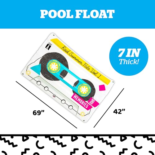 BigMouth Inc. Giant Retro Pool Float, Blow Up Raft, Over 5 Feet Long,