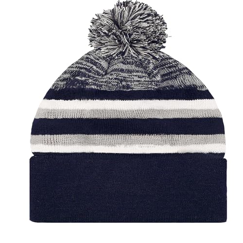 Stylish Winter Cuffed Beanie Hat for Football Fans - Dc Blue