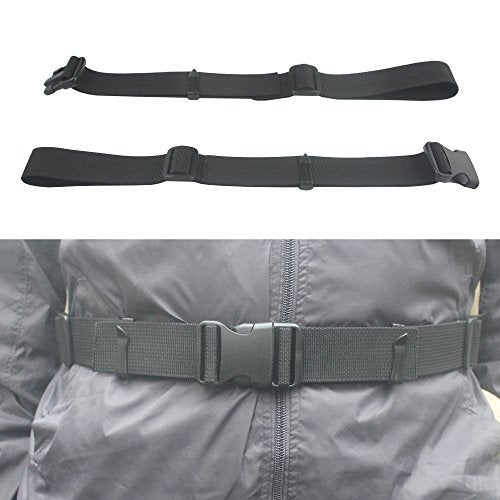 Backpack Waist Strap with Buckle - Universal Fit, 38MM Wide - Black