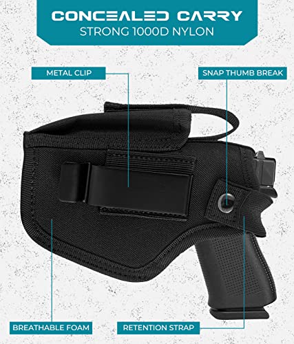 Adjustable Nylon Gun Holster for 9mm, .380, .45ACP Pistols - Left/Right Hand