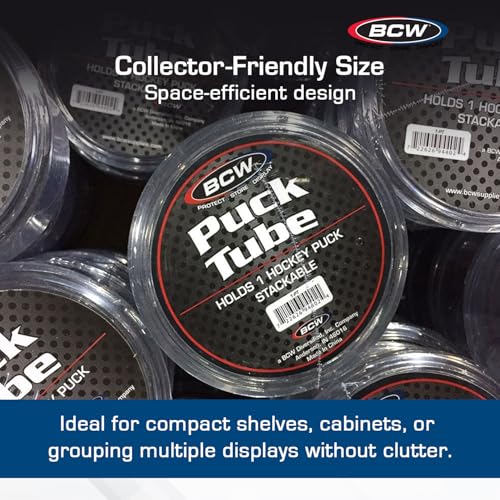 Hockey Puck Display Case - Crystal Clear, Stackable, 1 ct
