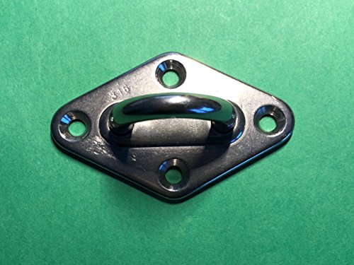 Marine Grade Stainless Steel 316 Diamond Pad Eye 1/4"