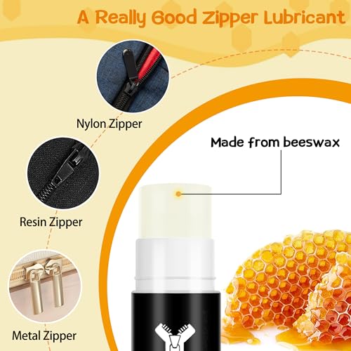 Beeswax Zipper Lubricant Sticks - Portable Snap & Zipper Wax