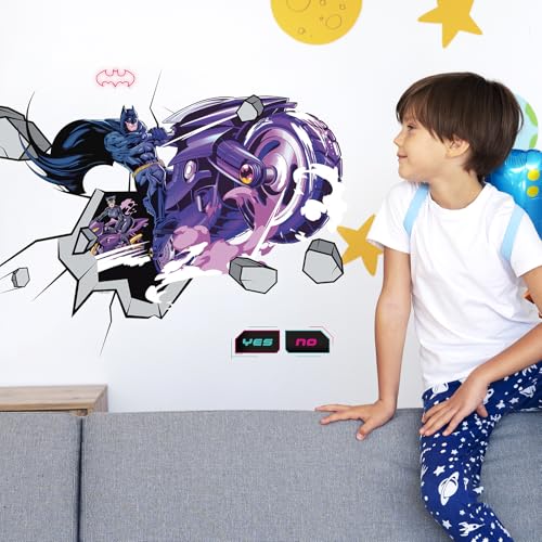 Superhero Wall Stickers Decor, Hero Party Wall Art Stickers Peel and Stick for Bedroom Living Room Nursery Walls Decoration