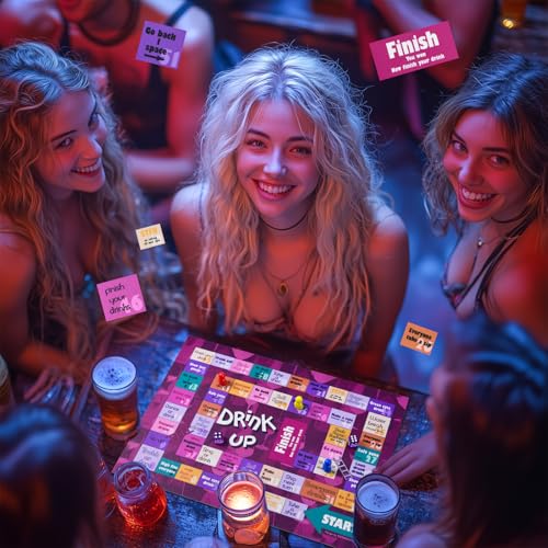 Leather Drinking Game Mat for Adults - Purple - 2-8 Players