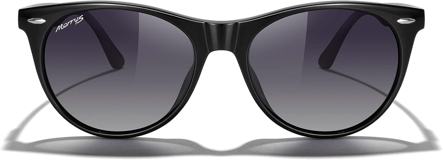 MERRY'S Retro Round Polarized Sunglasses - Trendy Women's Shades | Stylish S6185 Design