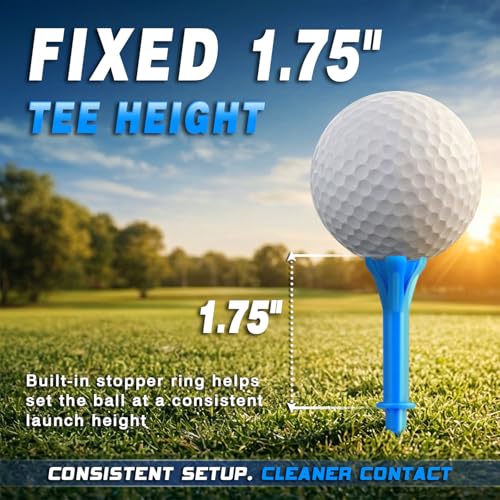Blue 150 Pack Golf Tees 3-1/4" & 1-1/2" with 5-Prong Head - Stable Low-Resistance Practice & Driver Tees