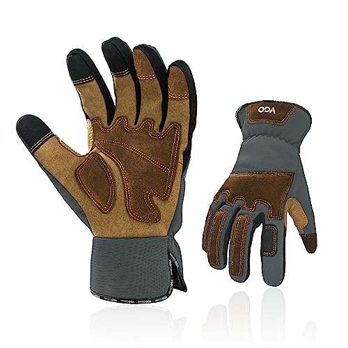 Vgo... 1-Pair Gardening Gloves Men, Safety Work Gloves, Puncture-proof, Thornproof, Touchscreen (SL7475)