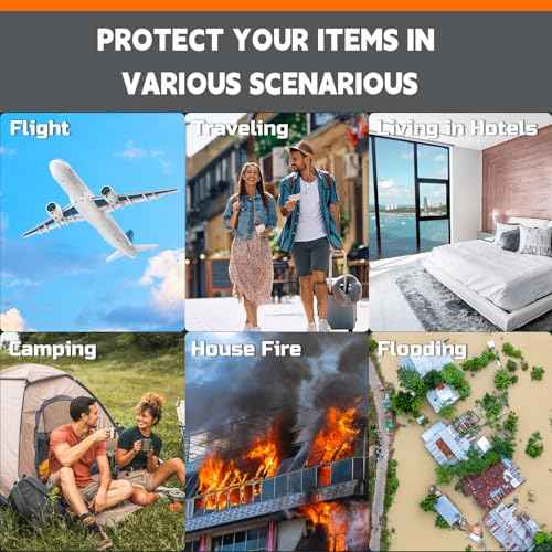 Fireproof Diversion Safe with Lock and Anti-theft, Hanger Diversion 17.7"x16.4", Hidden Safe Four-layer Waterproof and Fireproof, Waterproof Zip, Suitable for Travelling, Home Security