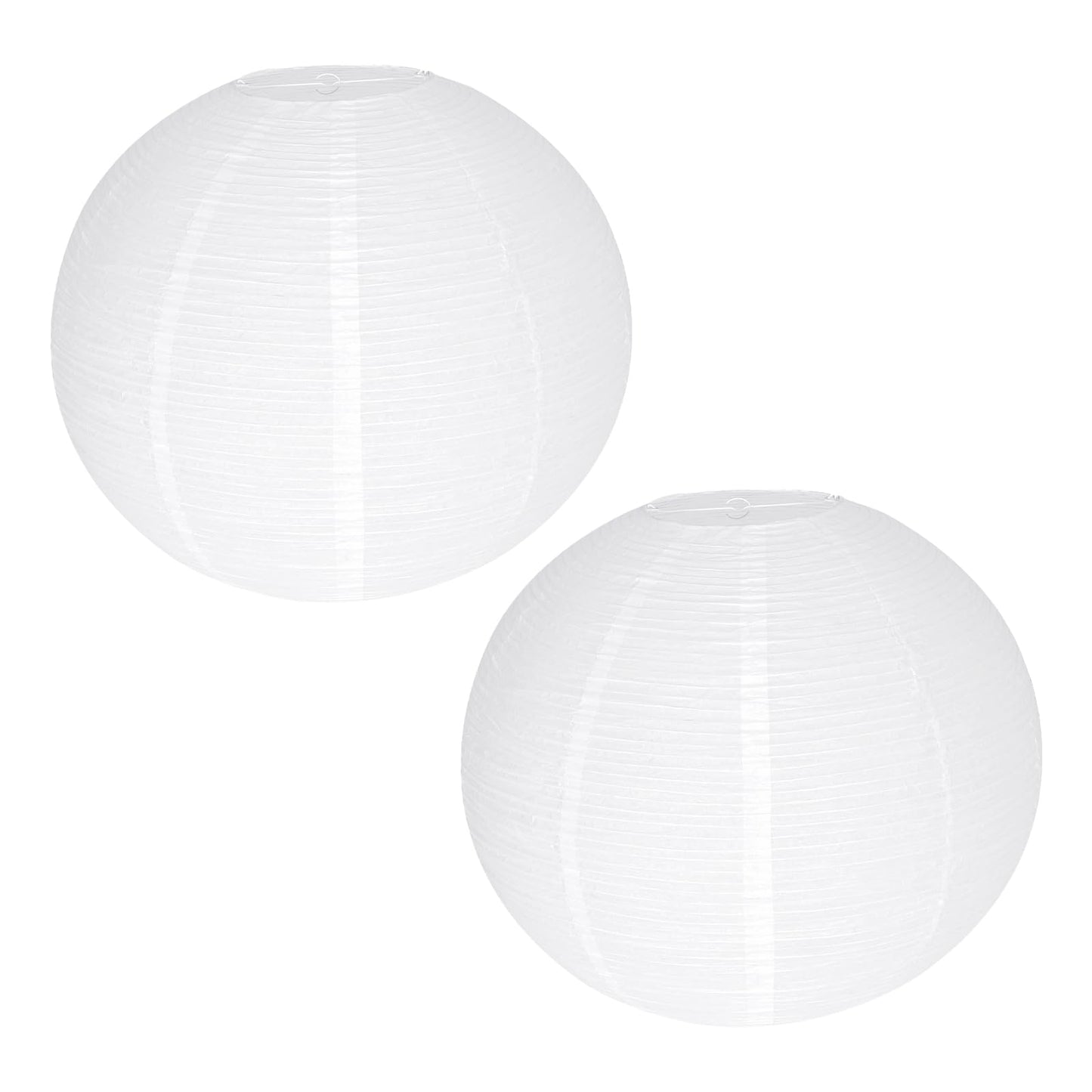 White Paper Lamp Shades set of 2, 12''x12'' Small Chinses Paper Lantern Pendant Light Shades,Round Lanpshades Home Decor Ceiling Lampshade, Foldable Lampshade