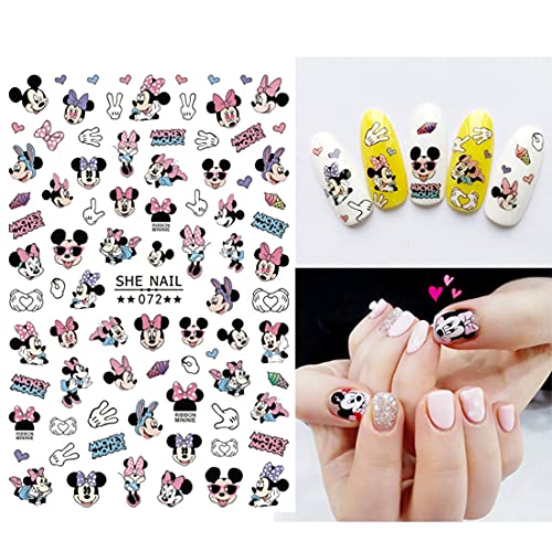 Kawaii Cartoon Nail Stickers - 3D Self-Adhesive Nail Art Decals