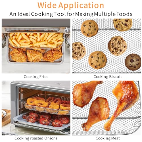 GCQ Air Fryer Basket for Emeril Lagasse Everyday 360 & 26 QT, 12.5''x10.2'' Steel Replacement Racks
