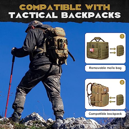Maelstrom 15L Tactical Lunch Box Khaki with Detachable MOLLE Bag