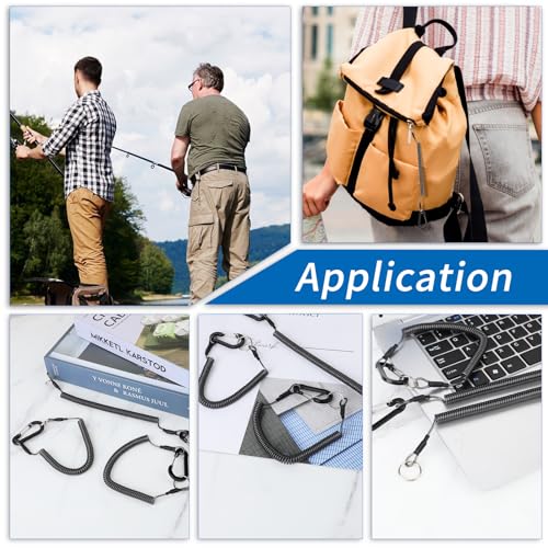 Heavy Duty Retractable Coiled Lanyard - 3 Pack