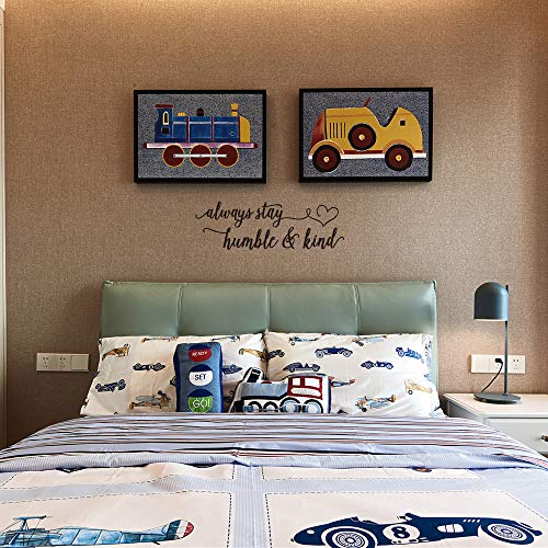 Always Stay Humble & Kind - Carved Letters Inspirational Quotes Vinyl Wall Decal Art Lettering Sticker Motto