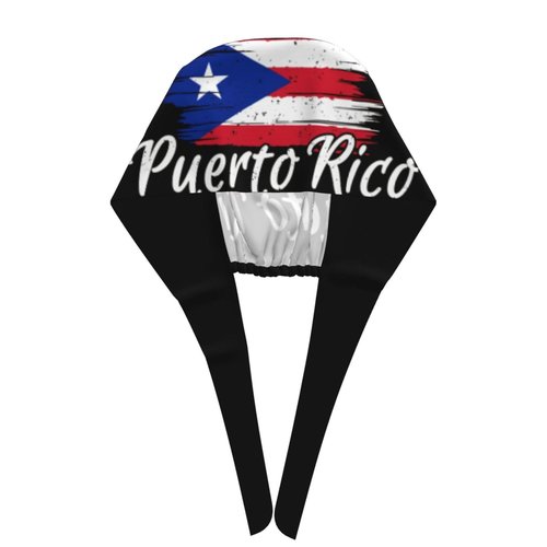 Cute Puerto Rico Flag Working Cap Women Men Cleaning Working Hats Adjustable Puerto Rican Tie Back Hats with Sweatband