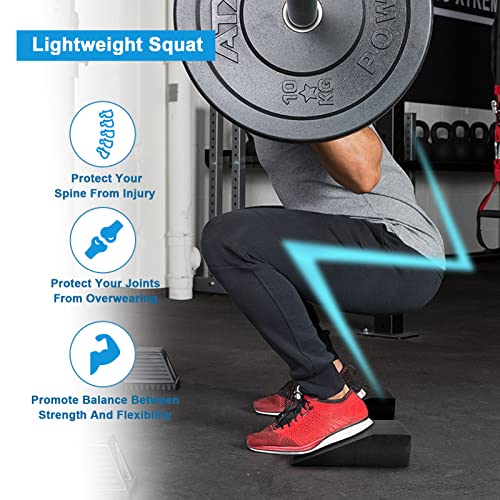 Squat Wedge Blocks - Non-Slip Yoga Ramp for Calf Raises & Stretching