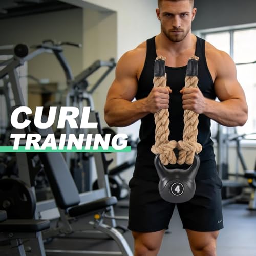 Heavy Duty Jute Rope Pull-Up Handles - Handcrafted Grip Training Equipment