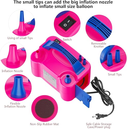 Electric Balloon Pump with Dual Nozzle – Portable 600W Inflator