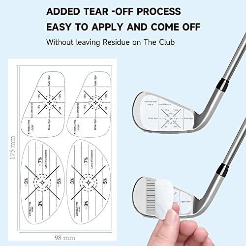 Golf Impact Tape - Club Face Stickers for Swing Training - White (200PCS)