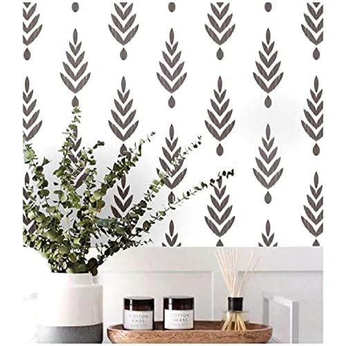 Blooming Wall Neutral Peel and Stick Wallpaper Little Trees Sapling Geometry Self-Adhesive Prepasted Wall Paper Wall Decor (17.7¡°x118¡±)