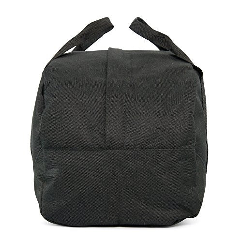 DALIX 12-Inch Mini Two-Tone Duffle Bag - Black