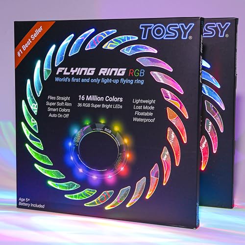 TOSY Flying Ring - 36 RGB Multicolor LEDs, Super Bright, Lost Mode,