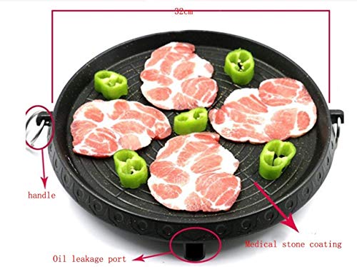 Non-Stick Korean Style BBQ Grill Pan 32x32cm Smokeless Indoor Outdoor