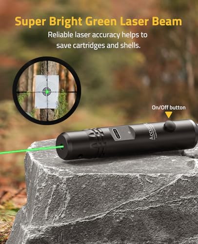 Rechargeable Bore Sight Laser Kit with 64 Adapters - Green Laser