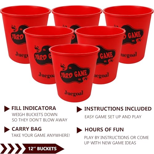 Outdoor Giant Yard Pong Game Set - Red Toss Game for Beach & Camping