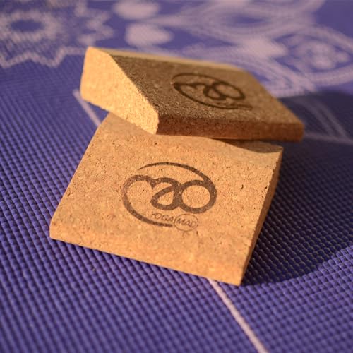 Cork Yoga Wedge Blocks - Eco-Friendly Mini Pair, Pack of 2