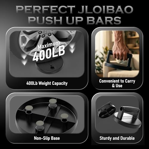 Push Up Bars with Ergonomic Grips - Black, Home Gym Equipment