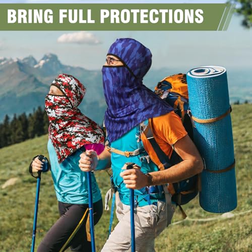 Bunnycool 8-Pack Charming Sun Protection Balaclava Face Masks for Men, Mosquito & UV Shield