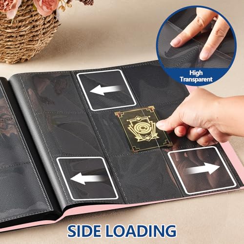 Premium Trading Card Binder - 9 Pockets - Pink