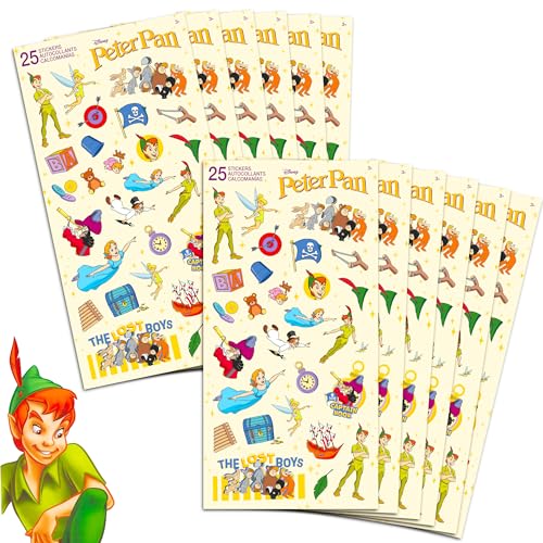 Peter Pan Stickers - 12 Pack Bundle with 300 Colorful Designs