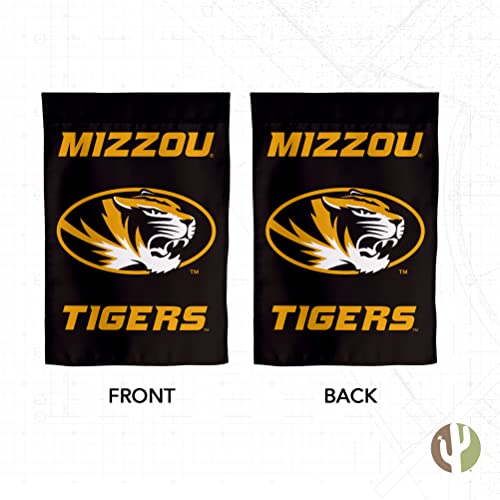 Desert Cactus University of Missouri Garden Flag Black 12x18 Outdoor Polyester