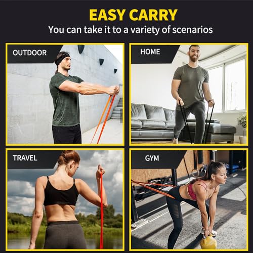 Orange Resistance Band - Natural Latex Pull-Up & Workout Band