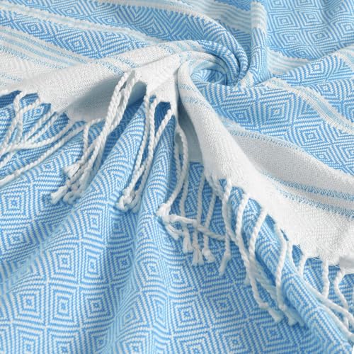 Genovega Oversized Turkish Beach Towels 74"x38" Thin Quick Dry Sand