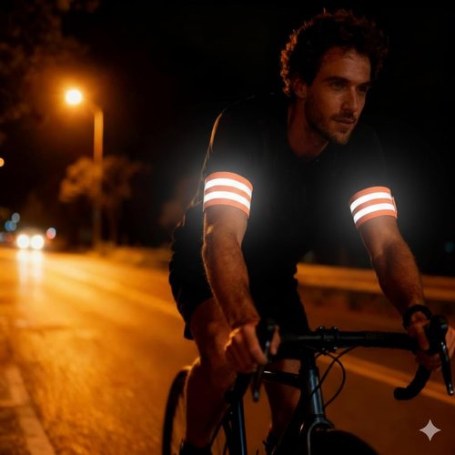 Reflective Running Gear 2 Sets, 10 Pcs Reflective Sash and Armbands for Walking at Night, High Visibility Safety Vest Alternative for Runners, Cycling, Dog Walking - 2 Sashes, 4 Bands, 4 Keychains