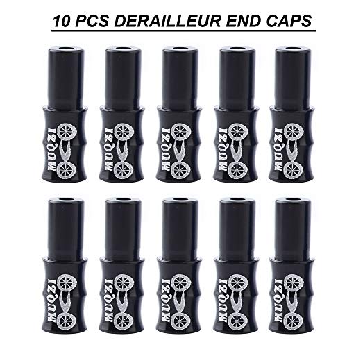 20-Piece Brake and Derailleur Cable End Caps - Black & Red