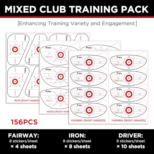 Golf Impact Tape - 156pcs Right-Handed for Iron, Wood & Fairway Clubs