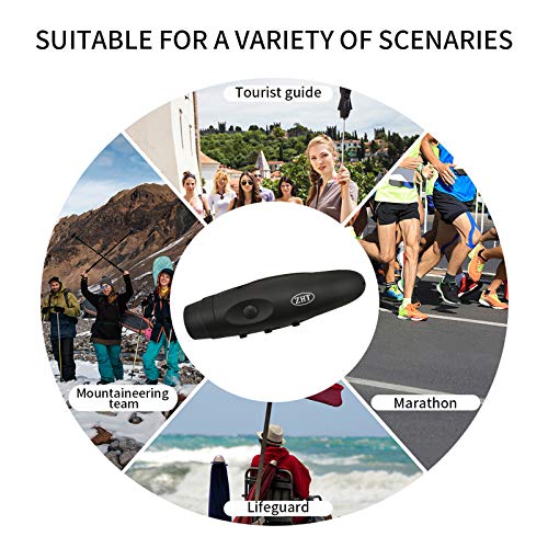 High Volume Electronic Whistle with USB Charging - Black